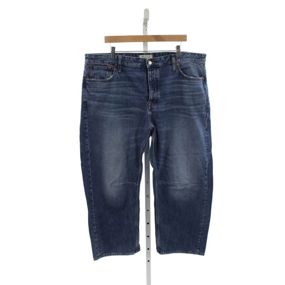 Madewell Womens Blue Straight Jeans Button Fly Mid Rise Size 33